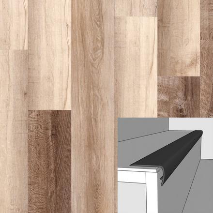 Core Ansleigh Cottage 94in. Vinyl Overlapping Stair Nose Core Ansleigh Cottage 94in. Vinyl Overlapping Stair Nose