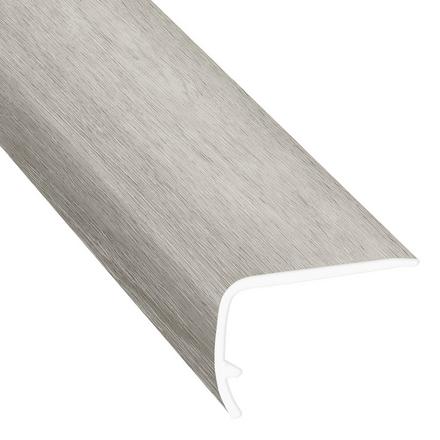 Bluebonnet Gray Ash 94in. Vinyl Overlapping Stair Nose Bluebonnet Gray Ash 94in. Vinyl Overlapping Stair Nose