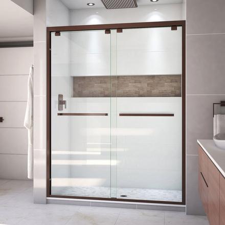 Encore Oil Rubbed Bronze Semi-Frameless Bypass Shower Door Encore Oil Rubbed Bronze Semi-Frameless Bypass Shower Door
