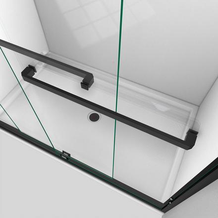 Encore Satin Black Semi- Framless Bypass Shower Door Encore Satin Black Semi- Framless Bypass Shower Door
