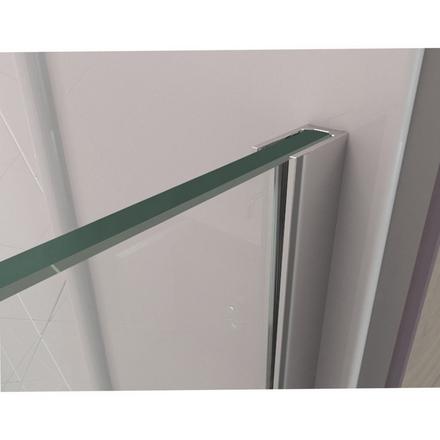 Linea Brushed Nickel Single Panel Frameless Shower Screen Linea Brushed Nickel Single Panel Frameless Shower Screen