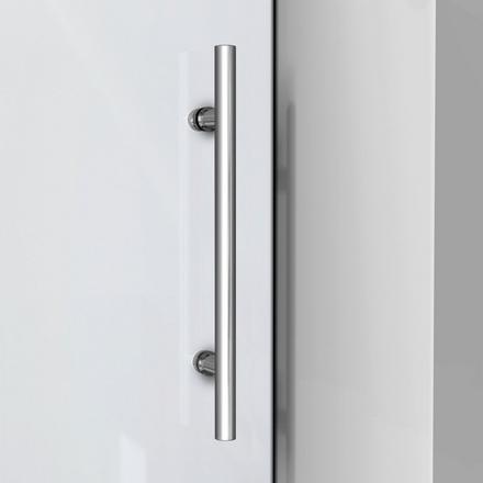 Enigma-XO Polished Stainless Steel Fully Frameless Sliding Shower Door Enigma-XO Polished Stainless Steel Fully Frameless Sliding Shower Door
