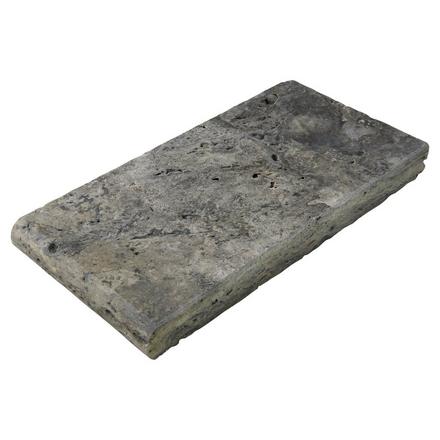 Silver Tumbled Travertine Bullnose Coping 3cm. Paver Silver Tumbled Travertine Bullnose Coping 3cm. Paver