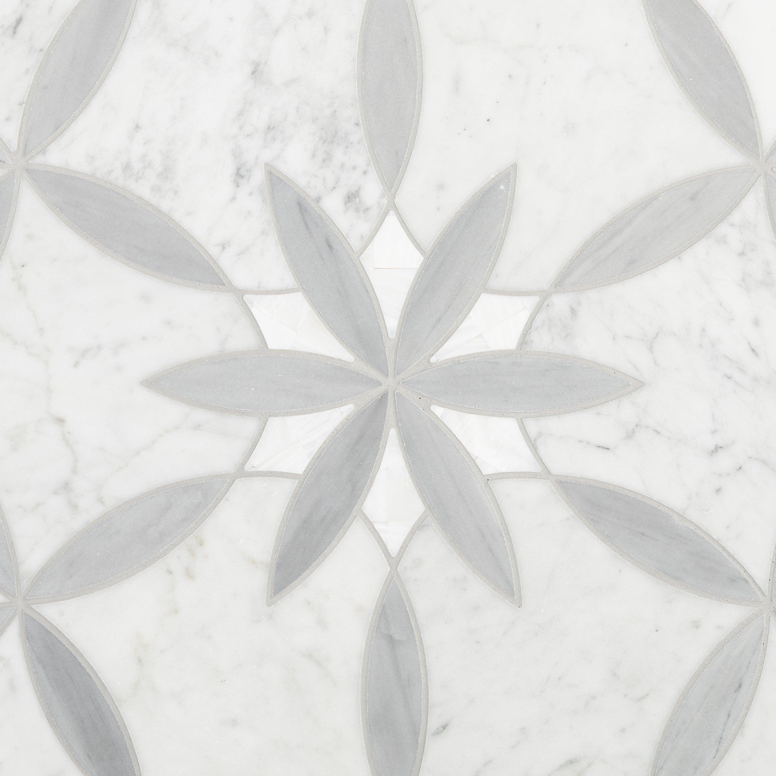 Moritz Bianco Carrara Mother of Pearl Waterjet Mosaic