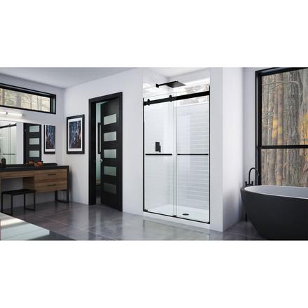 Essence Satin Black Bypass Sliding Shower Door Essence Satin Black Bypass Sliding Shower Door