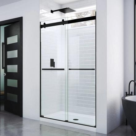 Essence Satin Black Bypass Sliding Shower Door Essence Satin Black Bypass Sliding Shower Door