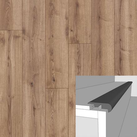 Verano Oak 94in. Laminate Overlapping Stair Nose Verano Oak 94in. Laminate Overlapping Stair Nose