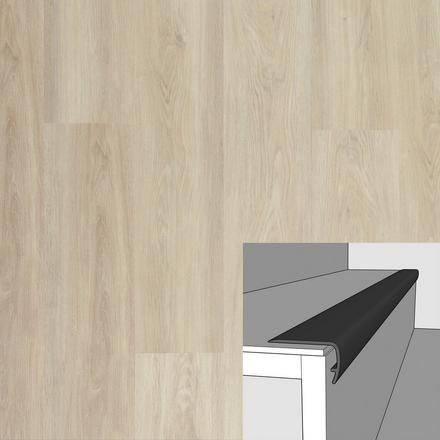 Willow Bianco 94in. Vinyl Overlapping Stair Nose Willow Bianco 94in. Vinyl Overlapping Stair Nose