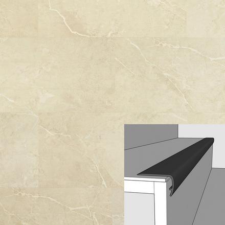 Biscotti Crema 94in. Vinyl Overlapping Stair Nose Biscotti Crema 94in. Vinyl Overlapping Stair Nose