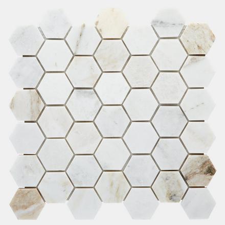 Bianco Orion Hexagon Polished Marble Mosaic Bianco Orion Hexagon Polished Marble Mosaic
