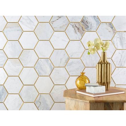 Bianco Orion Brass Framed Hexagon Bianco Orion Brass Framed Hexagon