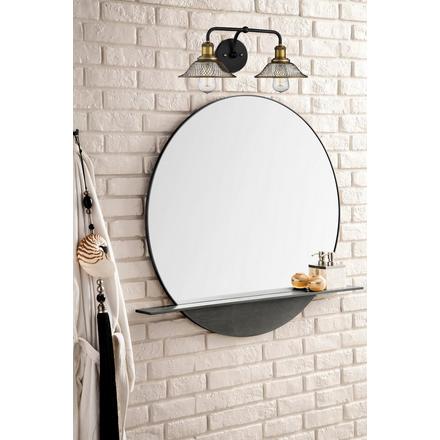 Flynn Matte Black and Brushed Bronze Double Vanity Light Flynn Matte Black and Brushed Bronze Double Vanity Light