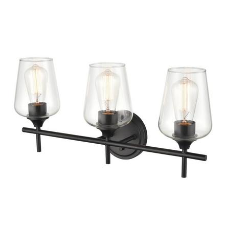 Gianna Matte Black Triple Vanity Light Gianna Matte Black Triple Vanity Light