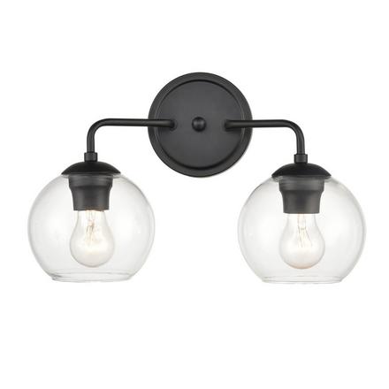 Porter Matte Black Double Vanity Light Porter Matte Black Double Vanity Light