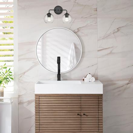 Porter Matte Black Double Vanity Light Porter Matte Black Double Vanity Light