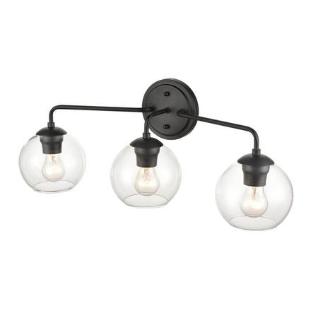 Porter Matte Black Triple Vanity Light Porter Matte Black Triple Vanity Light
