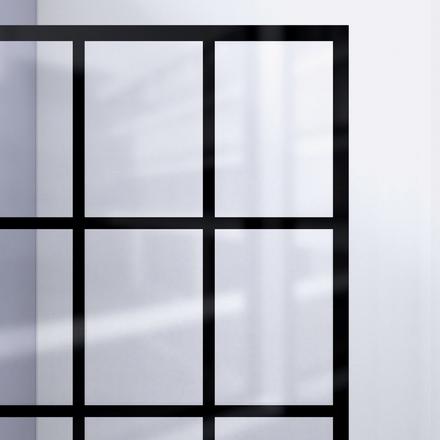French Linea Satin Black Single Panel Frameless Shower Door French Linea Satin Black Single Panel Frameless Shower Door