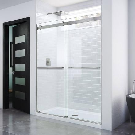 Essence Brushed Nickel Bypass Sliding Shower Door Essence Brushed Nickel Bypass Sliding Shower Door