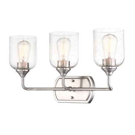 Jade Brushed Nickel Triple Vanity Light Jade Triple Vanity Light