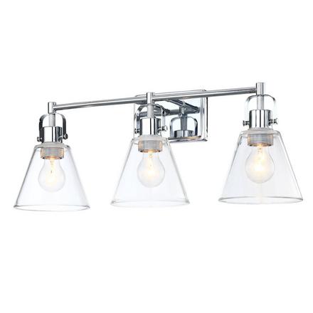 Beck Chrome Triple Vanity Light Beck Triple Vanity Light