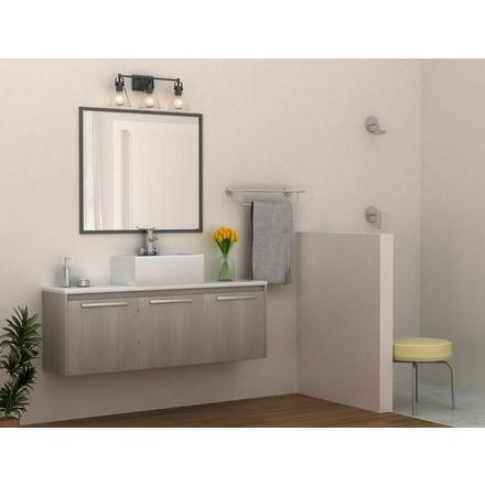 Beck Matte Black Triple Vanity Light Beck Triple Vanity Light