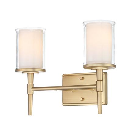 Harlow Brushed Gold Double Vanity Light Harlow Double Vanity Light