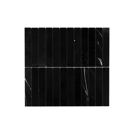 Nero Stack Polished Marble Mosaic Nero Stack Polished Marble Mosaic