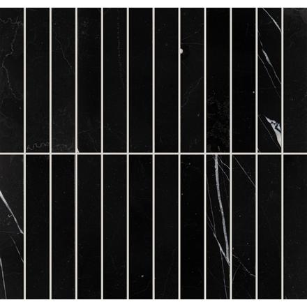 Nero Stack Polished Marble Mosaic Nero Stack Polished Marble Mosaic