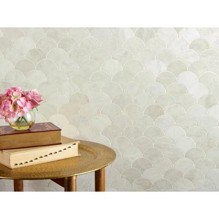 Iceberg Fan Honed Marble Mosaic Iceberg Fan Honed Marble Mosaic