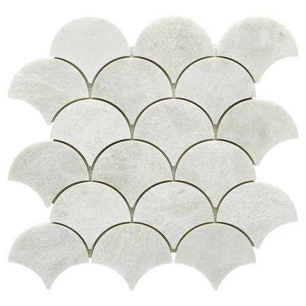 Iceberg Fan Honed Marble Mosaic Iceberg Fan Honed Marble Mosaic
