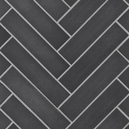 Unglazed Charcoal Herringbone Porcelain Mosaic Unglazed Charcoal Herringbone Porcelain Mosaic