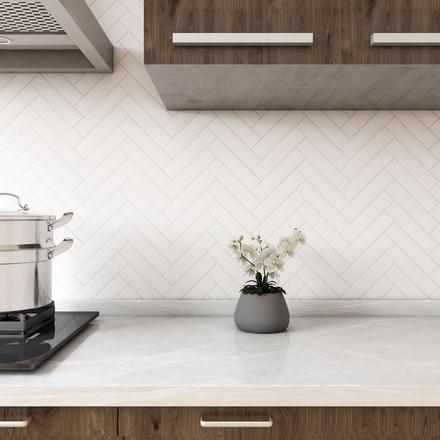 White Herringbone Unglazed Porcelain Mosaic White Herringbone Unglazed Porcelain Mosaic