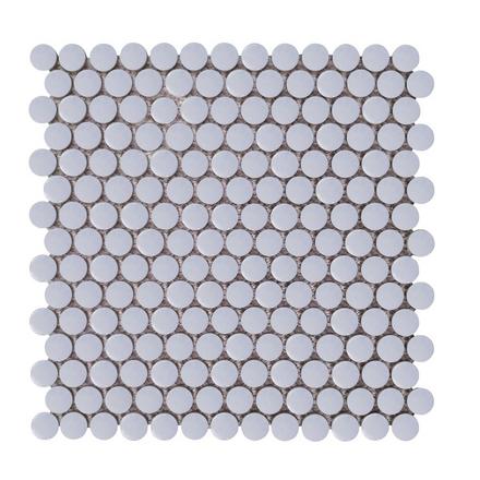 Ice Blue Penny Mixed Finish Porcelain Mosaic Ice Blue Penny Mixed Finish Porcelain Mosaic