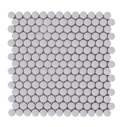 Dove Gray Penny Mixed Finish Porcelain Mosaic Dove Gray Penny Mixed Finish Porcelain Mosaic