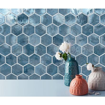 Stella Hexagon Hot Glass Mosaic Stella Hexagon Hot Glass Mosaic