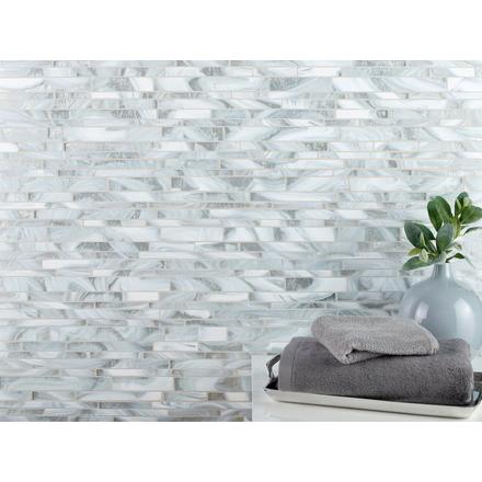 Andes Silver Linear Glass Tile Andes Silver Linear Glass Tile