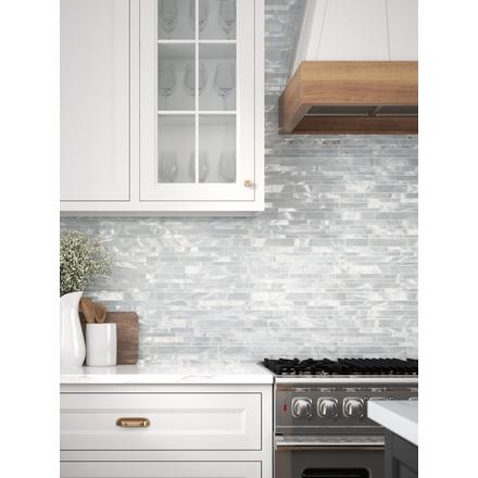 Andes Silver Linear Glass Tile Andes Silver Linear Glass Tile