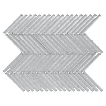 Theia Silver Herringbone Glass Mosaic Theia Silver Herringbone Glass Mosaic