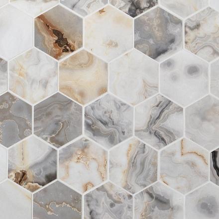 Gianni Griggio Hexagon Porcelain Mosaic Gianni Griggio Hexagon Porcelain Mosaic
