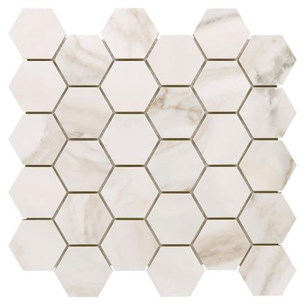 Alaria Hexagon Polished Porcelain Mosaic Alaria Hexagon Polished Porcelain Mosaic