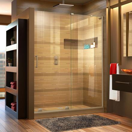 Mirage-X Brushed Nickel Frameless Sliding Shower Door Mirage-X Brushed Nickel Frameless Sliding Shower Door