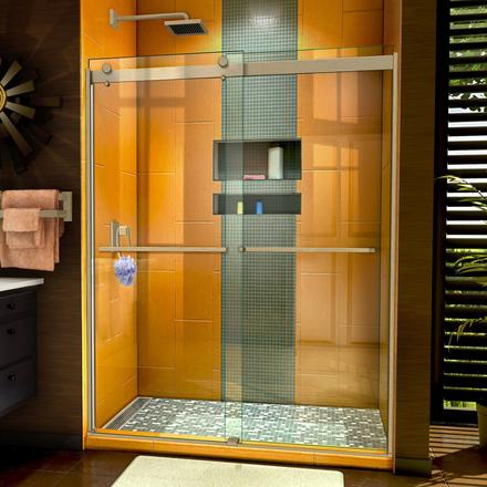 Sapphire Brushed Nickel Bypass Shower Door Sapphire Brushed Nickel Bypass Shower Door