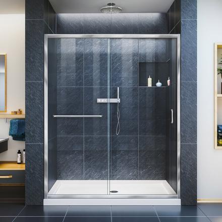 Infinity-Z Chrome Semi-Frameless Shower Door Infinity-Z Chrome Semi-Frameless Shower Door