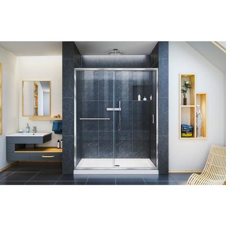 Infinity-Z Chrome Semi-Frameless Shower Door Infinity-Z Chrome Semi-Frameless Shower Door