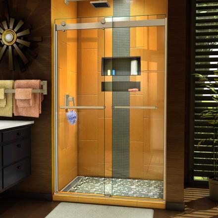 Sapphire Brushed Nickel Bypass Shower Door Sapphire Brushed Nickel Bypass Shower Door