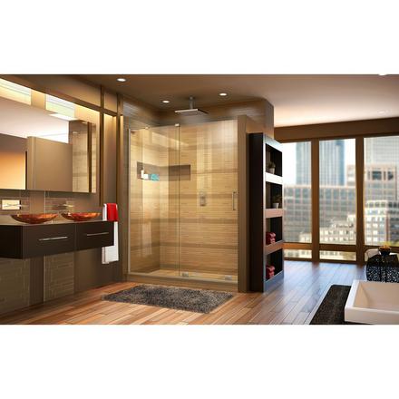 Mirage-X Brushed Nickel Frameless Sliding Shower Door Mirage-X Brushed Nickel Frameless Sliding Shower Door