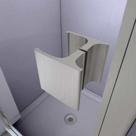 Lumen Brushed Nickel Semi-Frameless Shower Door Lumen Brushed Nickel Semi-Frameless Shower Door