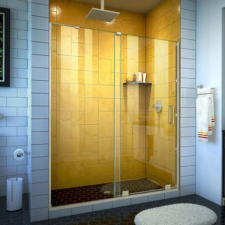 Mirage-Z Brushed Nickel Frameless Sliding Shower Door Mirage-Z Brushed Nickel Frameless Sliding Shower Door