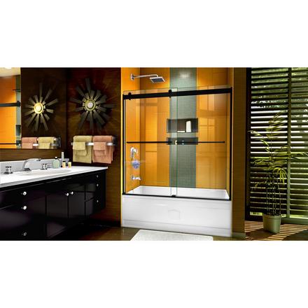 Sapphire Matte Black Bypass Shower Door Sapphire Matte Black Bypass Shower Door