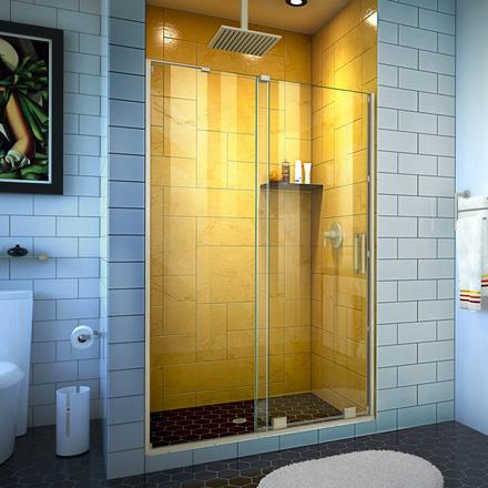 Mirage-Z Brushed Nickel Frameless Sliding Shower Door Mirage-Z Brushed Nickel Frameless Sliding Shower Door